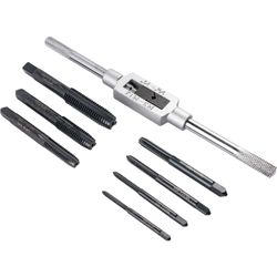 Hss Taps M3 - M12 & Tap Wrench 8pc Carded Set Mm